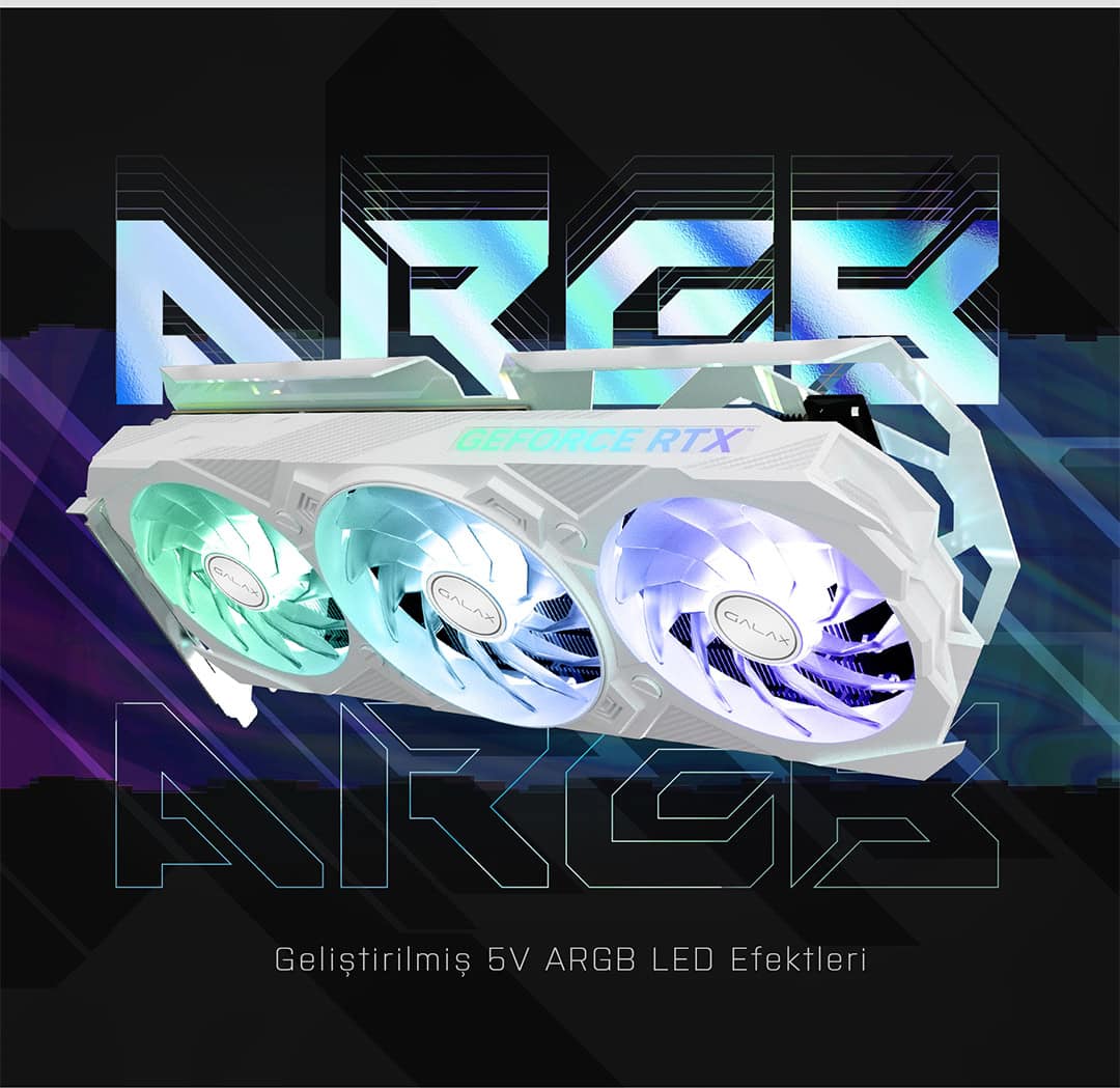 GALAX GeForce RTX 4070 Ti SUPER EX Gamer White 1-Click OC 16GB Ekran Kartı h8