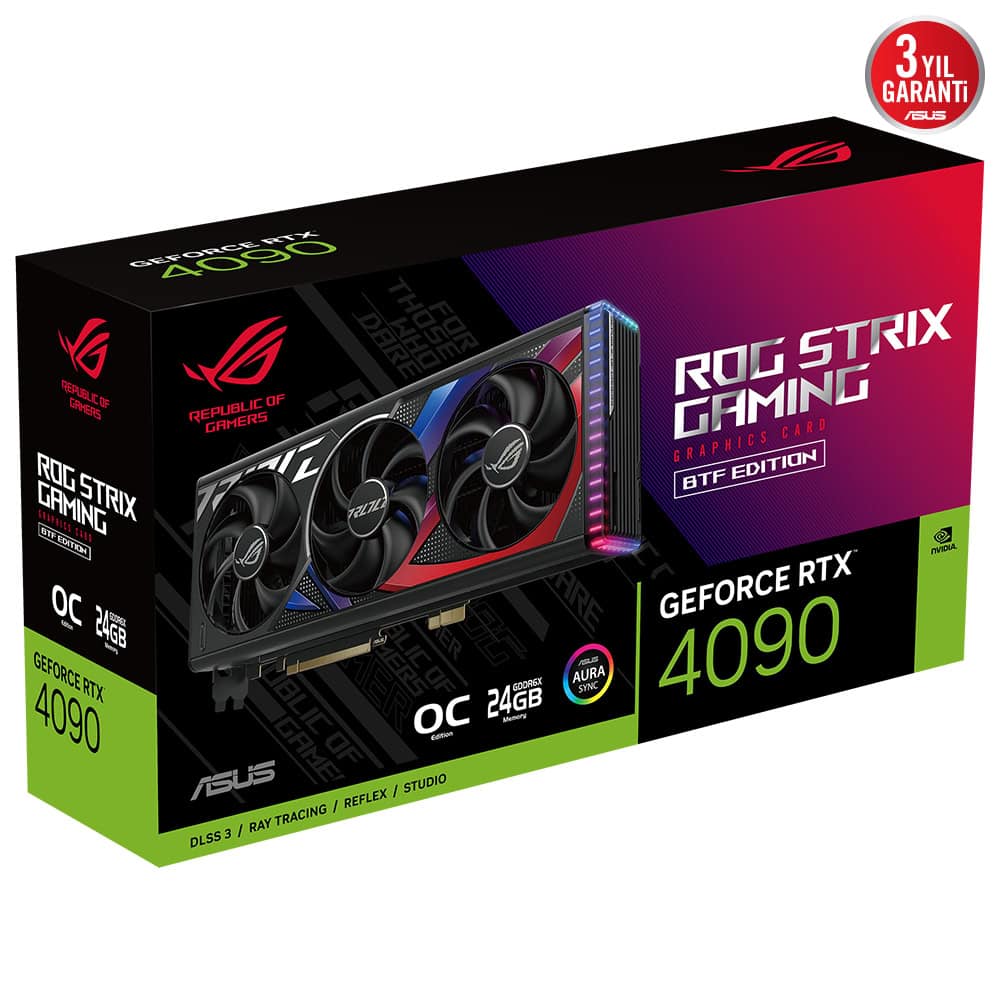 ASUS ROG Strix RTX 4090 OC BTF Gaming 24GB GDDR6X 384 Bit DLSS 3