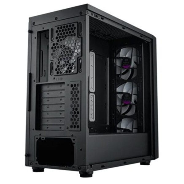 Yüksek performanslı oyun bilgisayarı kasası iç donanımı soğutucu fanlar ile donatılmış. Güçlü ve şık oyun bilgisayarı kasası sağlam yapısıyla uzun ömür sağlar ve yüksek performans sunar.