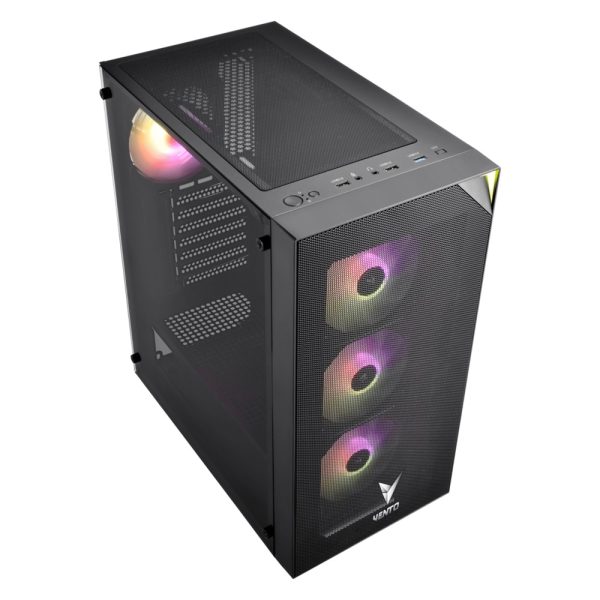 Vento Vg4200s Rgb Temperli Cam Usb 3 0 Mesh Siyah E Atx Fsp Hydro K Pro Gen5 850w 80 Bronze Gaming Kasa 3