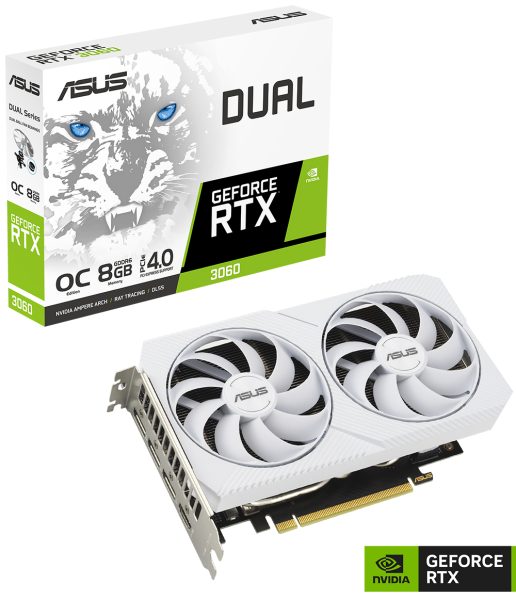 ASUS DUAL GeForce RTX 3060 OC 8GB GDDR6 128Bit Beyaz Ekran Kartı (90YV0GB7-M0NA00) h4