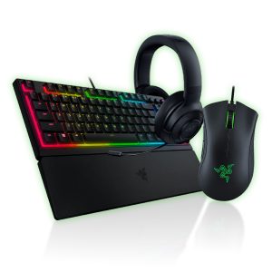 3lu Paket Razer Deathadder Essential Mouse Razer Ornata V3 Tkl Klavye Razer Kraken X Lite Kulaklik Bir Arada 1