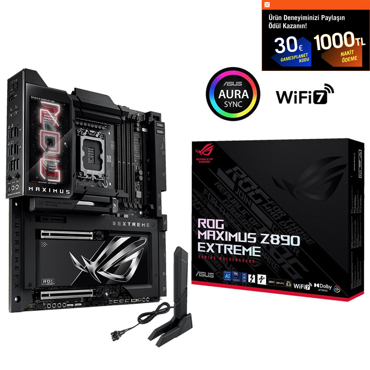 Asus Rog Maximus Z890 Extreme 8800mhz (oc) Ddr5 Soket Lga1851 M.2 Hdmi E Atx Anakart 1