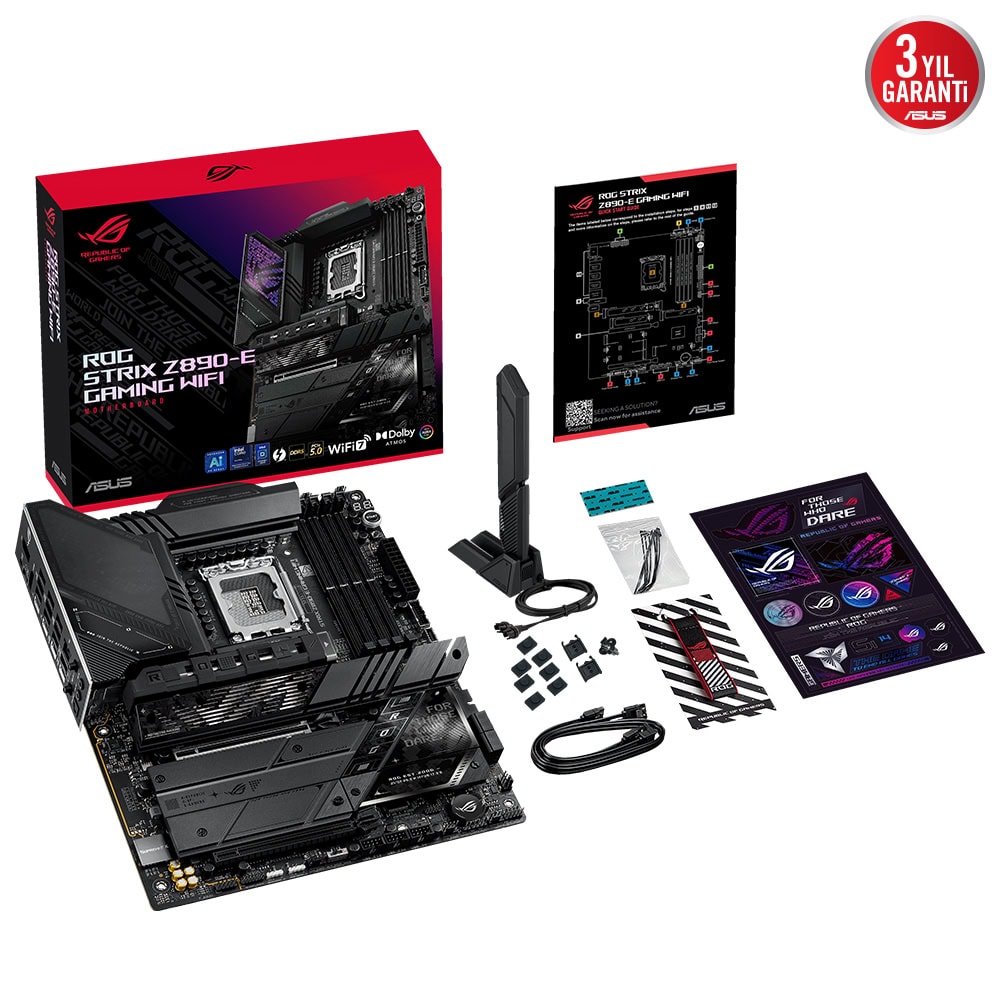 ASUS ROG Strix Z890-E Gaming WiFi 8800MHz (OC) DDR5 Soket LGA1851