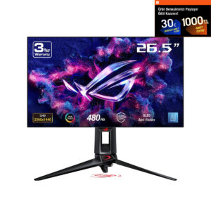 Asus Rog Swift Pg27aqdp 26.5 Inç 480hz 0.03ms 2k Qhd Adaptive Sync Woled Pivot Gaming Monitör 1