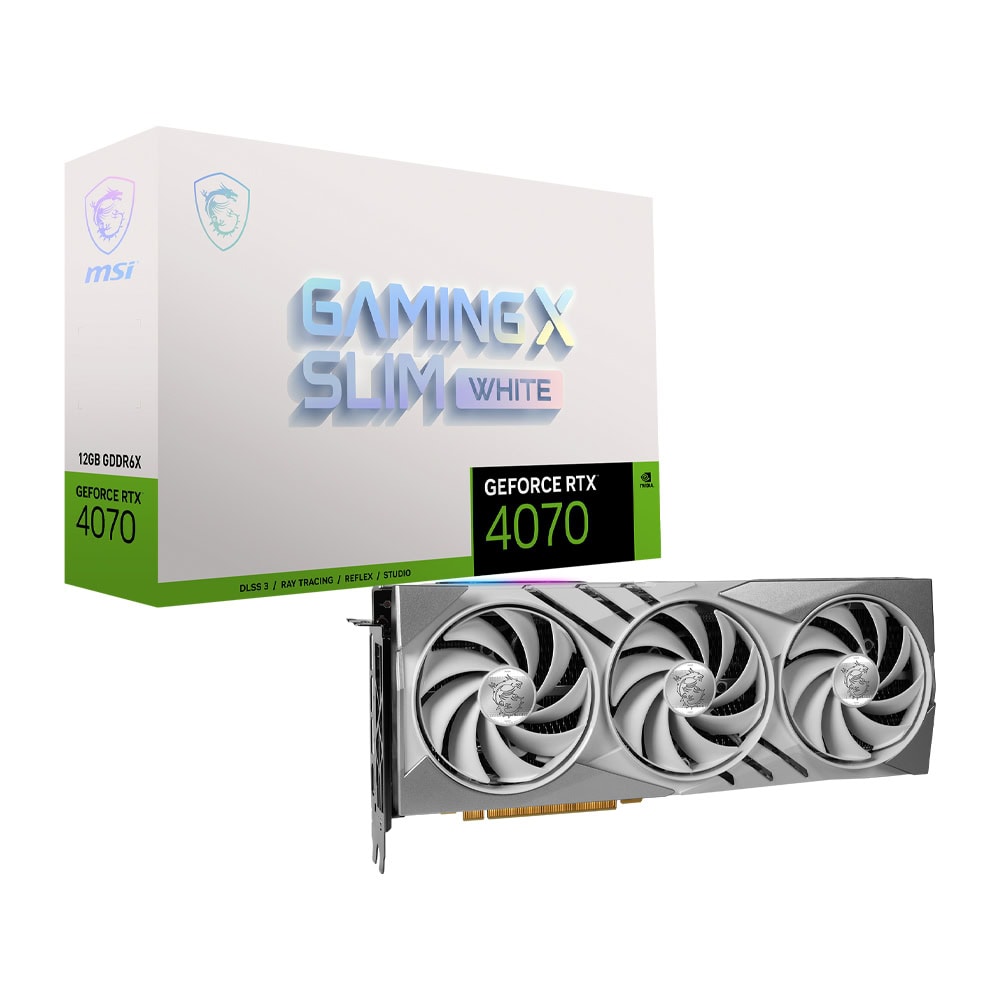Msi Geforce Rtx 4070 Gaming X Slim 12gb Gddr6x 192 Bit Beyaz Dlss 3 Ekran Karti 1