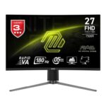 MSI MAG 27C6PF 27 inç 180Hz 0.5ms Full HD Adaptive Sync Rapid VA Kavisli Pivot Gaming Monitör