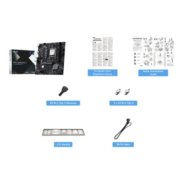 Msi Pro B860m E 9066mhz Oc Ddr5 Soket Lga1851 M 2 Hdmi Dp Matx Anakart Fc7