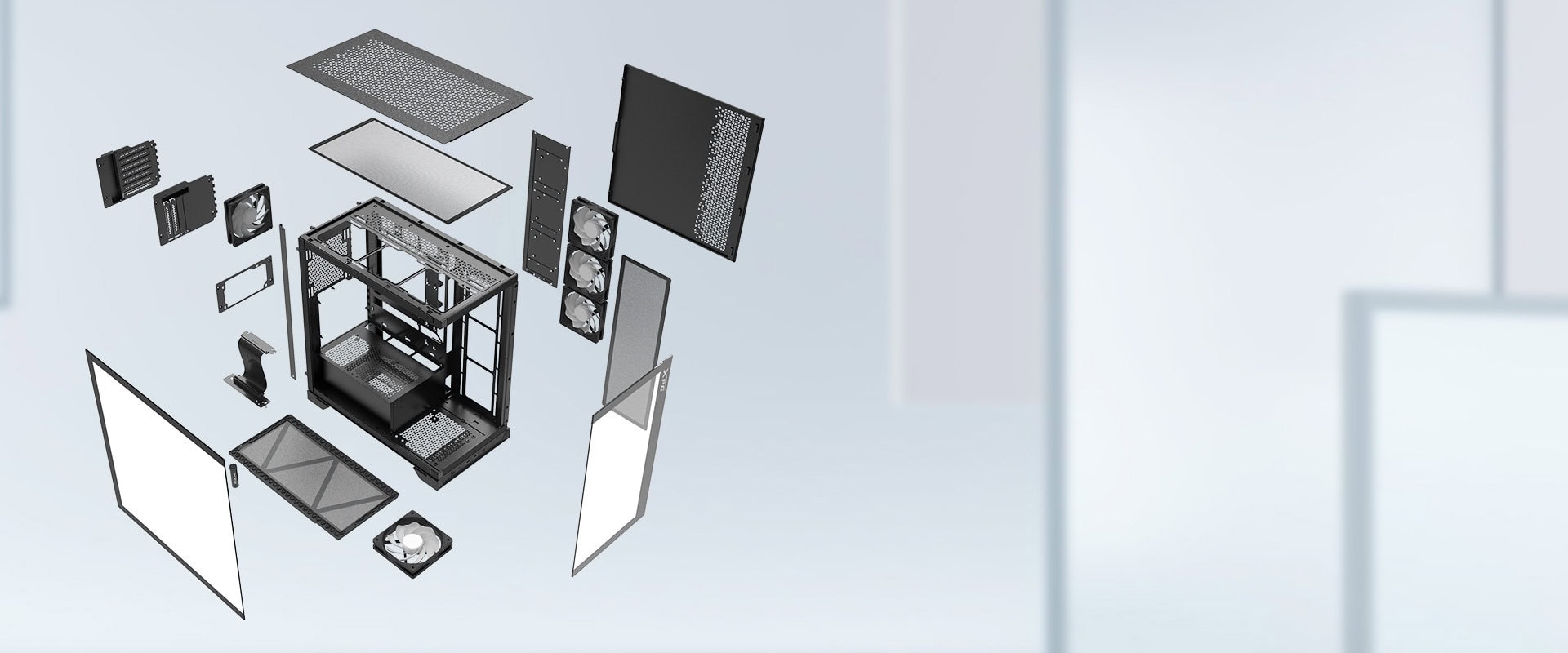 Xpg Invader X Argb Temperli Cam Usb 3.2 Mid Tower Siyah Gaming Kasa H2