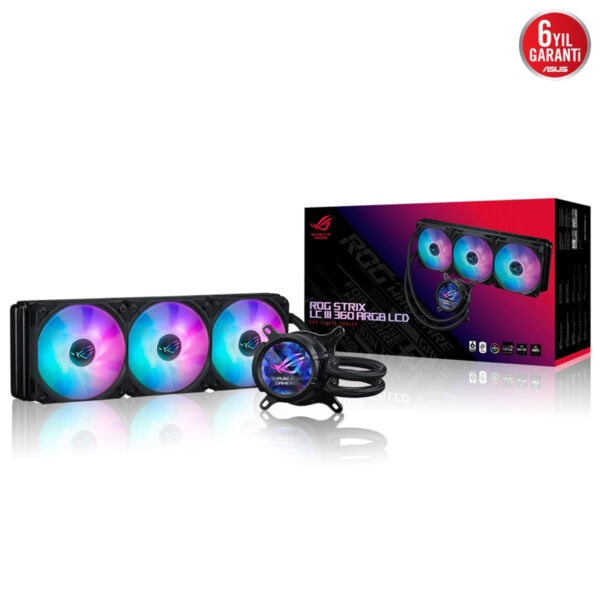 Asus Rog Strix Lc Iii 360 Argb Lcd 360mm Intel Amd Uyumlu İşlemci Sıvı Soğutucu 2