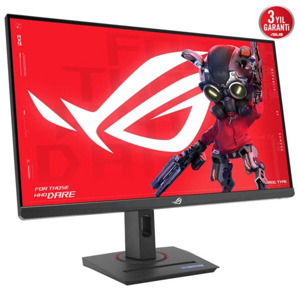 Yüksek çözünürlüklü ASUS ROG monitör, oyunculara mükemmel görsel deneyim sunar, gelişmiş renk ve detay kalitesi ile oyun performansını artırır, şık tasarımıyla masaüstünüzü tamamlar.