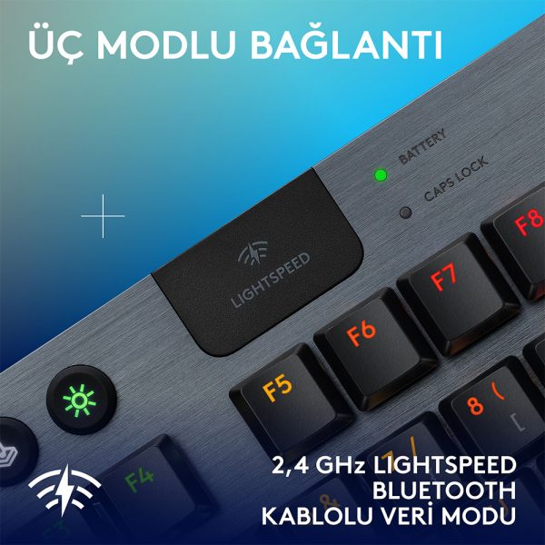Logitech G915 X Lightspeed Tkl Low Profile Tactile Switch Ingilizce Kablosuz Siyah Gaming Klavye 920 012721 5