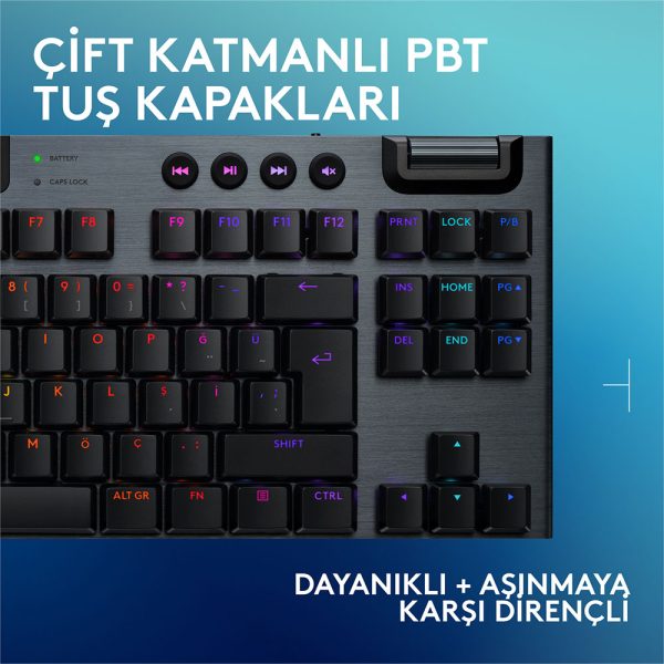 Logitech G915 X Lightspeed Tkl Low Profile Tactile Switch Ingilizce Kablosuz Siyah Gaming Klavye 920 012721 7