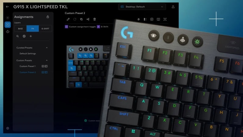 Logitech G915 X Lightspeed Tkl Low Profile Tactile Switch İngilizce Kablosuz Siyah Gaming Klavye (920 012721) H3
