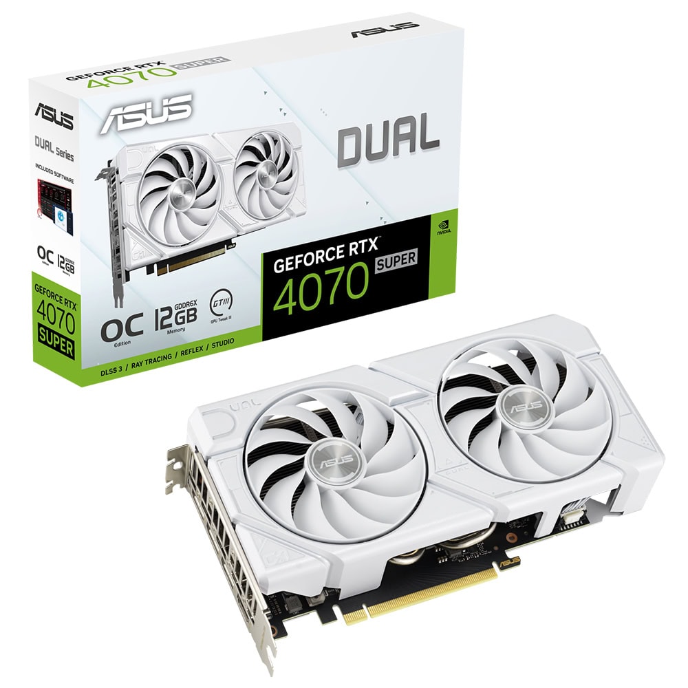 L*e様 GeForce RTX 4070 12GB DUAL (GDDR6) ASUS DUAL GeForce RTX 4070 Super EVO WHITE 12GB GDDR6X 192 Bit