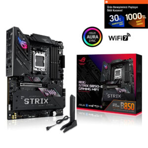 Asus Rog Strix B850 E Gaming Wifi 8000mhz (oc) Ddr5 Soket Am5 M.2 Hdmi Dp Atx Anakart 1