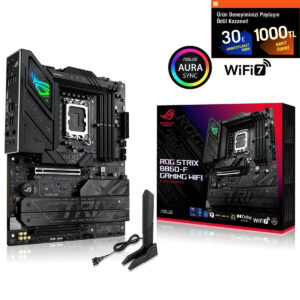 Asus Rog Strix B860 F Gaming Wifi 9066mhz (oc) Ddr5 Soket Lga1851 M.2 Hdmi Dp Thunderbolt Atx Anakart 1