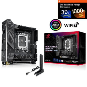 Asus Rog Strix B860 I Gaming Wifi 9066mhz (oc) Ddr5 Soket Lga1851 M.2 Hdmi Dp Thunderbolt Mini Itx Anakart 1