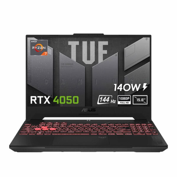 Asus Tuf Gaming A15 Fa507nur Lp075 Gaming Amd Ryzen 7 7435hs 16gb Ddr5 512gb Ssd Rtx 4050 6gb 140w 15 6 Inc 144hz Full Hd Freedos Gaming Laptop 1
