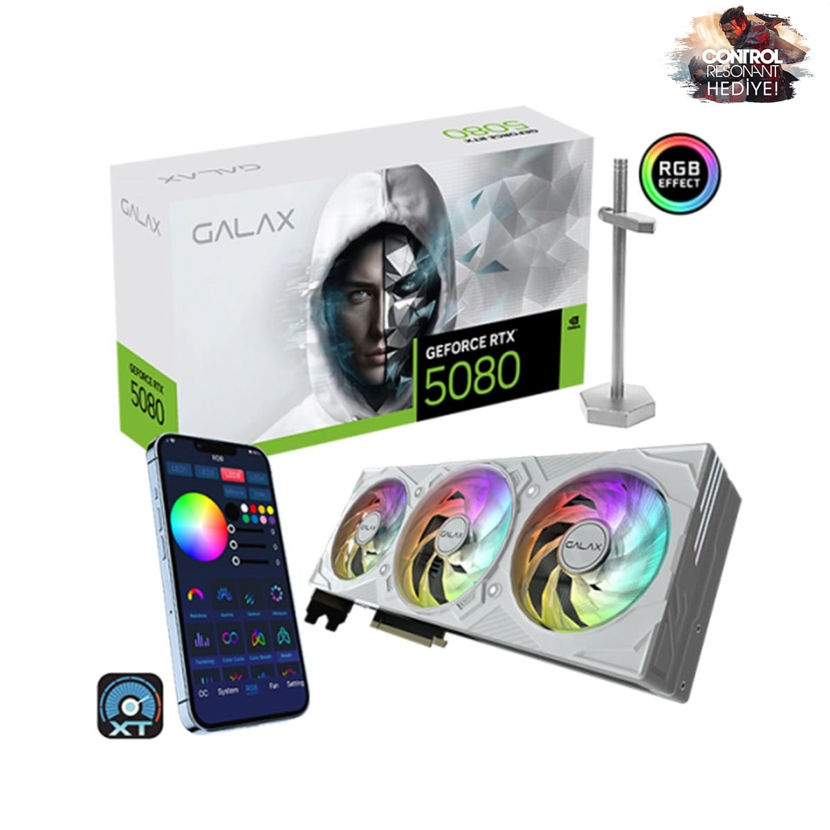 Galax Geforce Rtx 5080 Ex Gamer 1 Click Oc White 16gb Gddr7 256 Bit Dlss 4 Ekran Kartı (58nzn6mdbzwh) – 2 Yıl Birebir Değişim Garantili Control Resonant Hediyeli 1