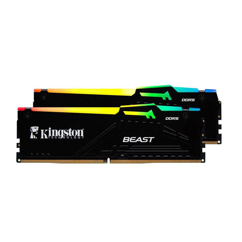 Kingston Beast Rgb 32gb 2x16gb 6000mhz Cl36 Amd Expo Intel Xmp Ddr5 Ram Kf560c36bbe2ak2 32tr 1