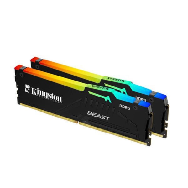Kingston Beast Rgb 32gb 2x16gb 6000mhz Cl36 Amd Expo Intel Xmp Ddr5 Ram Kf560c36bbe2ak2 32tr 2