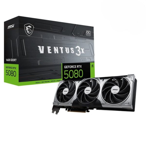 Msi Geforce Rtx 5080 16g Ventus 3x Oc 16gb Gddr7 256 Bit Dlss 4 Ekran Karti Control Resonant Hediyeli 1