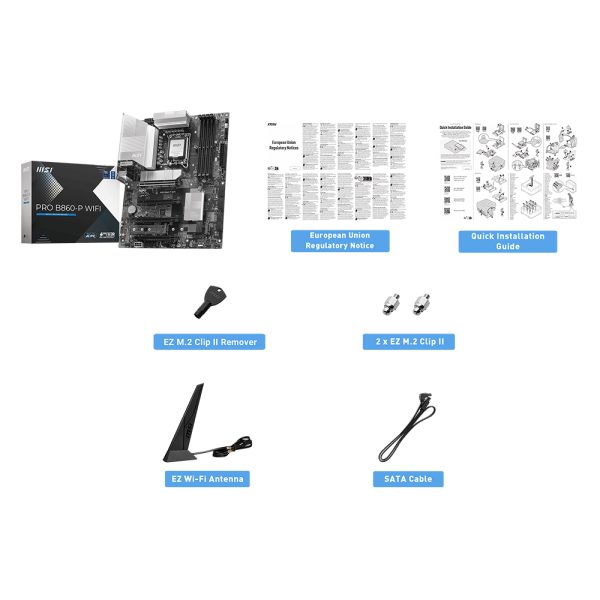 Msi Pro B860 P Wifi 8600mhz Oc Ddr5 Soket Lga1851 M 2 Hdmi Dp Thunderbolt Atx Anakart 7