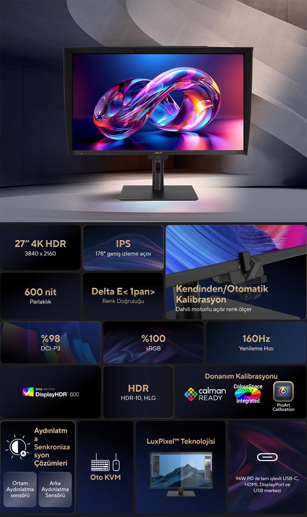 ASUS ProArt Display PA27UCGE Monitör H3