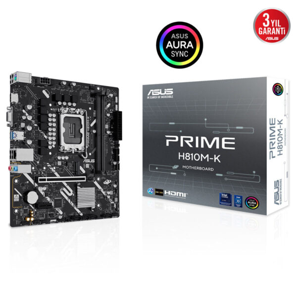 Asus Prime H810m K 6400mhz Ddr5 Soket Lga1851 M.2 Hdmi Vga Matx Anakart 2