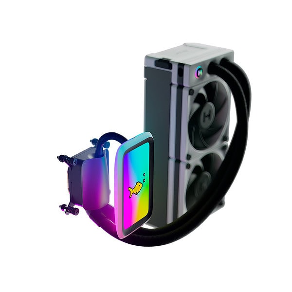 Hyte Thicc Q60 Qrgb Lcd 240mm Intel Amd Uyumlu Islemci Sivi Sogutucu Fan Hyte Q60 Bw 5