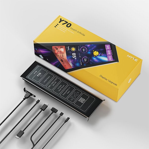 Hyte Y70 14 9 Inc Dokunmatik Infinite Display Lcd Siyah Upgrade Kiti Acc Hyte Lk Y70ti Bb 9