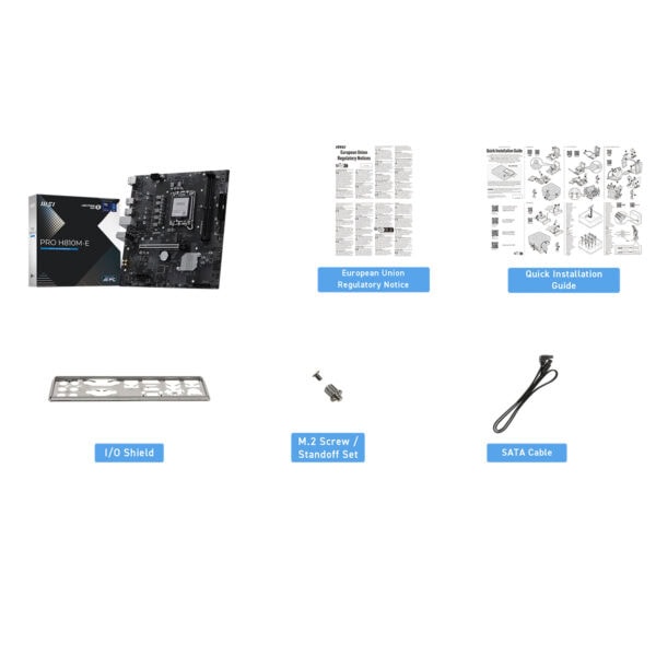 Msi Pro H810m E 7200mhz Oc Ddr5 Soket Lga1851 M 2 Hdmi Dp Matx Anakart Fc7