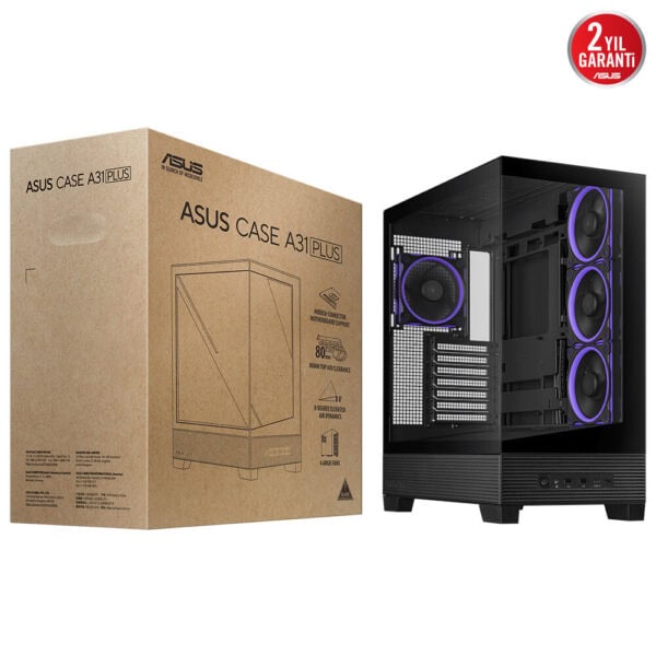 Asus A31 Plus Tg Argb Siyah Temperli Cam Usb 3 2 Mid Tower Matx Gaming Kasa 2