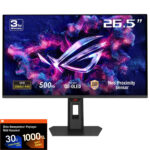 ASUS ROG Strix OLED XG27AQDPG 26.5 inç 500Hz 0.03ms 2K QHD Adaptive Sync QD-OLED Pivot Gaming Monitör