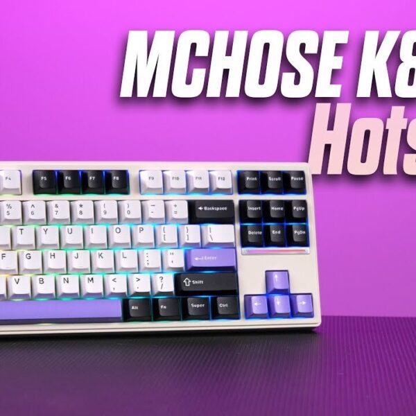 MCHOSE K87 %80 TKL RGB Kablosuz Hotswap Mor Mekanik Gaming Klavye
