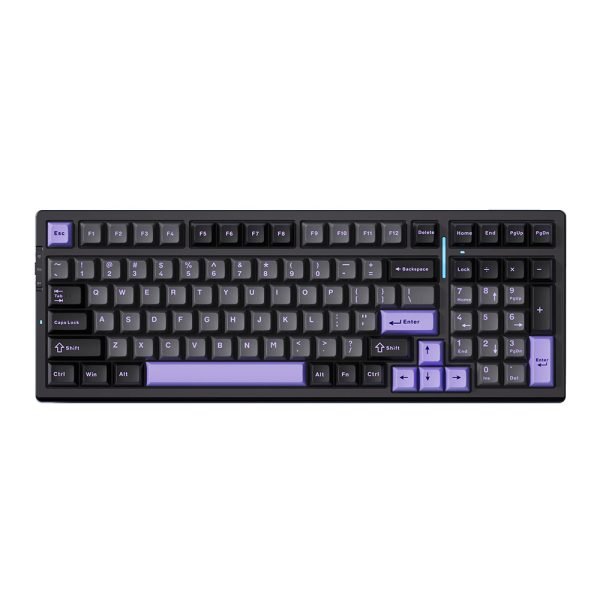 Mchose G98 Pro 98 Rgb Kablosuz Hotswap Siyah Mor Mekanik Gaming Klavye Mc G98s 3 1
