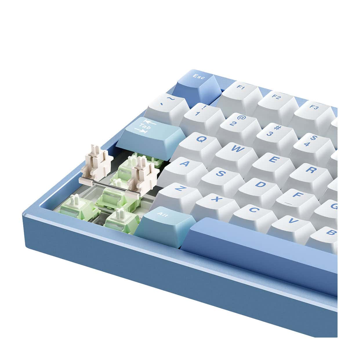 MCHOSE GX87 Lite %80 TKL RGB Kablosuz Hotswap Blue Nano Spraying