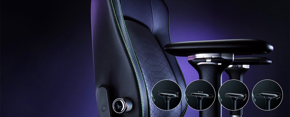 Razer Iskur V2 Siyah Deri Oyuncu Koltuğu H8