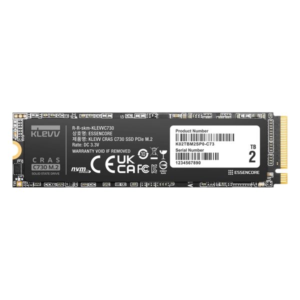 Klevv Cras C730 2tb Nvme Pcie Gen3 X4 Okuma 3700mb Yazma 2800mb M 2 Ssd K02tbm2sp0 C73 2 Yil Birebir Degisim Garantili 1