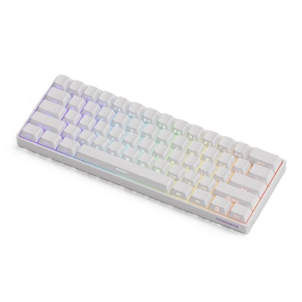 Akko Monsgeek Fun60 Max Shine Through White Hall Effect Manyetik Switch Argb Kablosuz Hotswap Mekanik Gaming Klavye 5