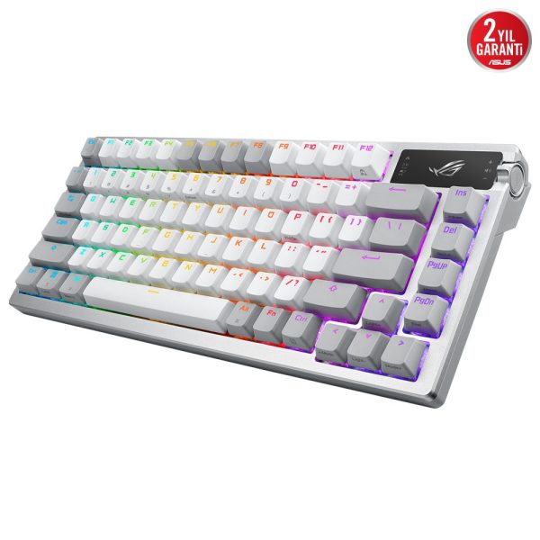 Asus Rog Azoth 75 Nx Snow Switch Rgb Kablosuz Hotswap Ingilizce Beyaz Mekanik Gaming Klavye 3