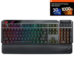 Asus Rog Claymore Ii Modüler Tkl Rx Red Switch Rgb Kablosuz İngilizce Mekanik Gaming Klavye 1