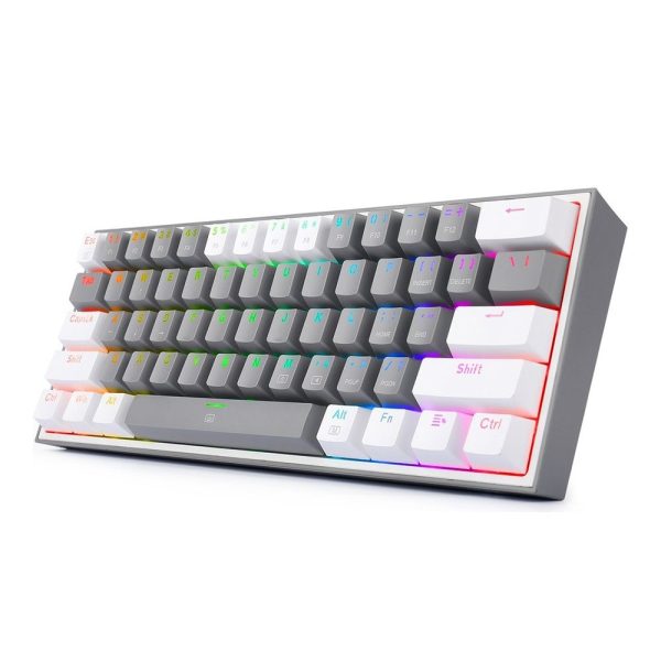 Redragon K617 Fizz 60 Red Switch Rgb Hotswap Turkce Gri Beyaz Mekanik Gaming Klavye 2