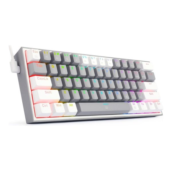 Redragon K617 Fizz 60 Red Switch Rgb Hotswap Turkce Gri Beyaz Mekanik Gaming Klavye 3