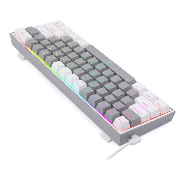 Redragon K617 Fizz 60 Red Switch Rgb Hotswap Turkce Gri Beyaz Mekanik Gaming Klavye 4