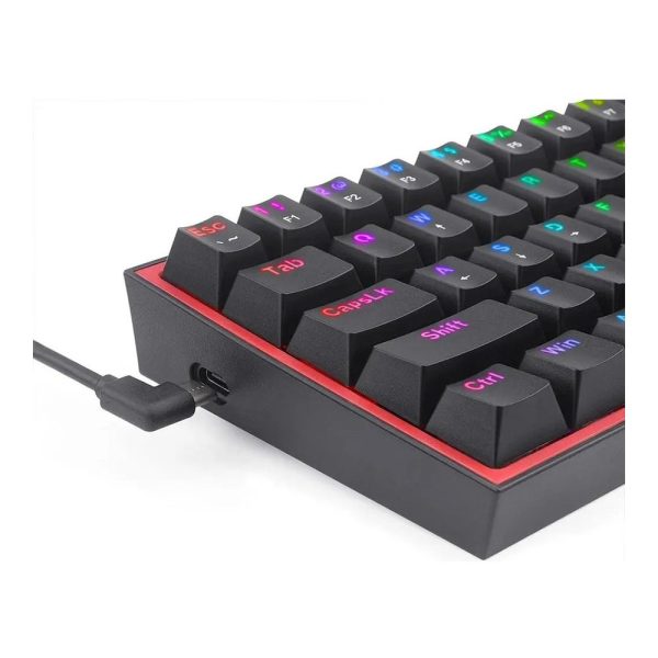 Redragon K617 Fizz 60 Red Switch Rgb Hotswap Turkce Siyah Mekanik Gaming Klavye 3