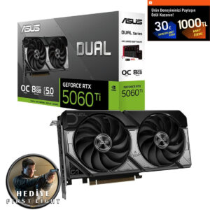 Asus Dual Geforce Rtx 5060 Ti Oc 8gb Gddr7 128 Bit Dlss 4 Ekran Kartı 007 First Light Hediyeli 1
