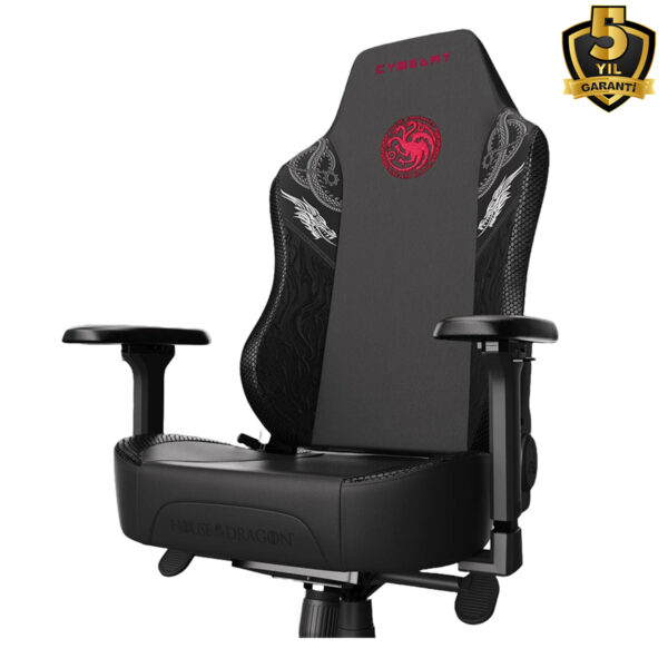 Cybeart Game Of Thrones Series House Targaryen Edition Pu Deri Bel Destekli 4d Hafizali Yastik Oyuncu Koltugu Y2