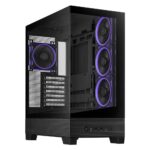 Şeffaf kasa içindeki RGB aydınlatmalı fanlar ve yüksek performanslı bileşenler, oyun ve yüksek işlem gücü gerektiren uygulamalar için ideal.